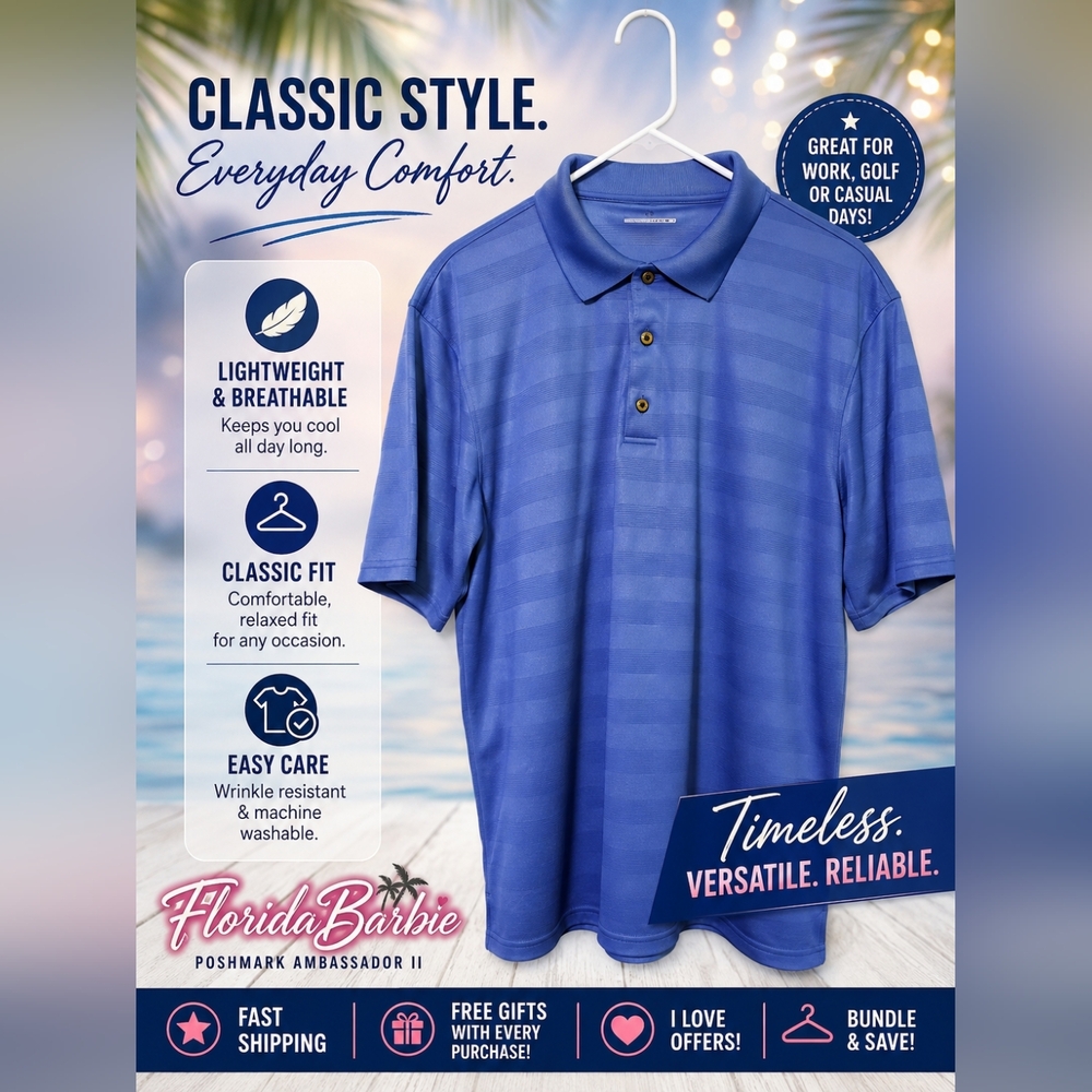 Classic Mens Grand Slam Golf Sporty Casual Polo Shirt